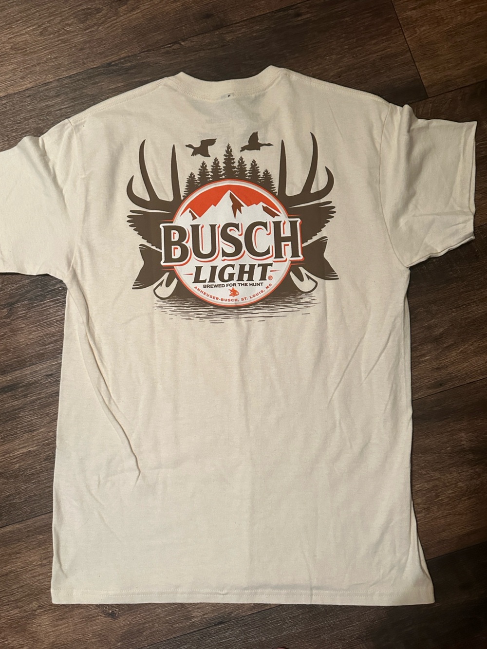 Busch Light Graphic Cream Tee